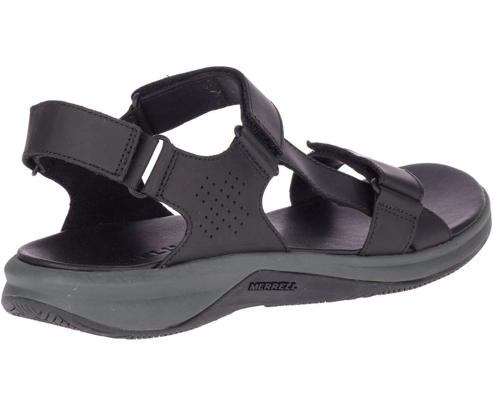 Sandálias Homem - Merrell Tideriser Luna Strap Couro - Pretas - RSE257931